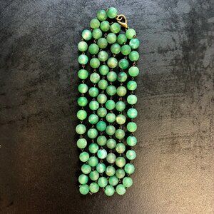 Vintage Green Beaded Necklace
